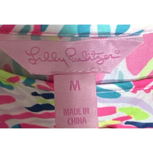 Lilly Pulitzer Size M Palm Reader Dusk Belted Romper - Picture 6 of 11